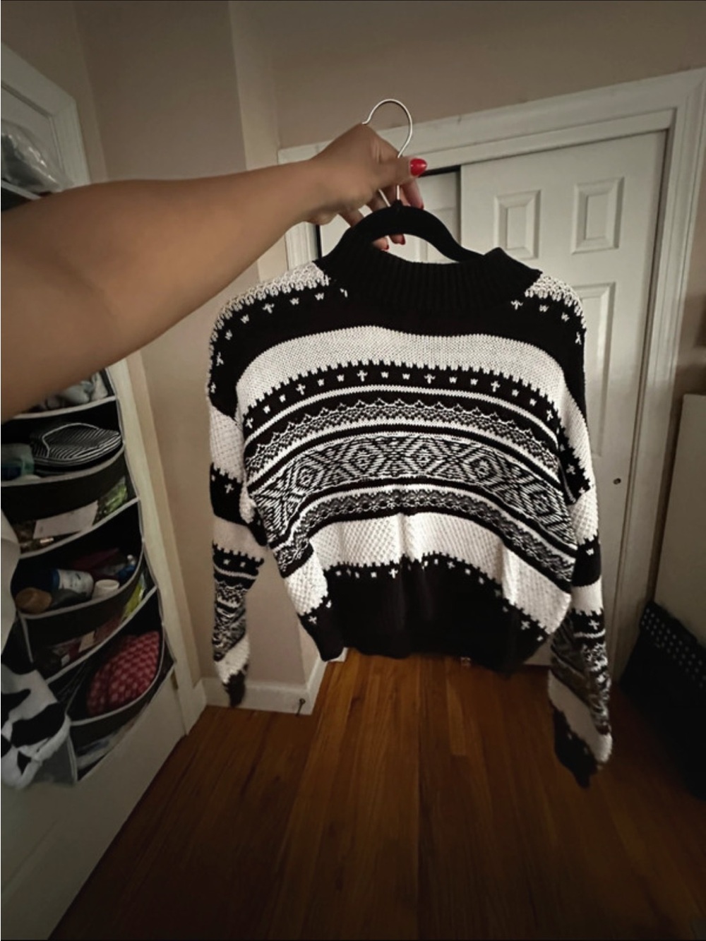 Forever 21 Black and White Fair Isle Turtleneck Sweater